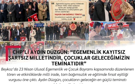 CHP’li Aydın Düzgün: “Egemenlik Kayıtsız Şartsız Milletindir, Çocuklar Geleceğimizin Teminatıdır”