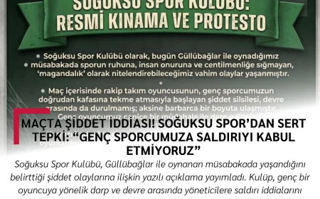 Maçta Şiddet İddiası! Soğuksu Spor’dan Sert Tepki: “Genç Sporcumuza Saldırıyı Kabul Etmiyoruz”