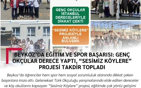 Beykoz’da Eğitim ve Spor Başarısı: Genç Okçular Derece Yaptı, “Sesimiz Köylere” Projesi Takdir Topladı