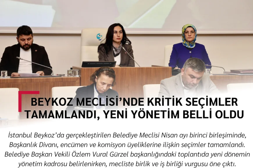 Beykoz Meclisi’nde kritik seçimler tamamlandı, yeni yönetim belli oldu