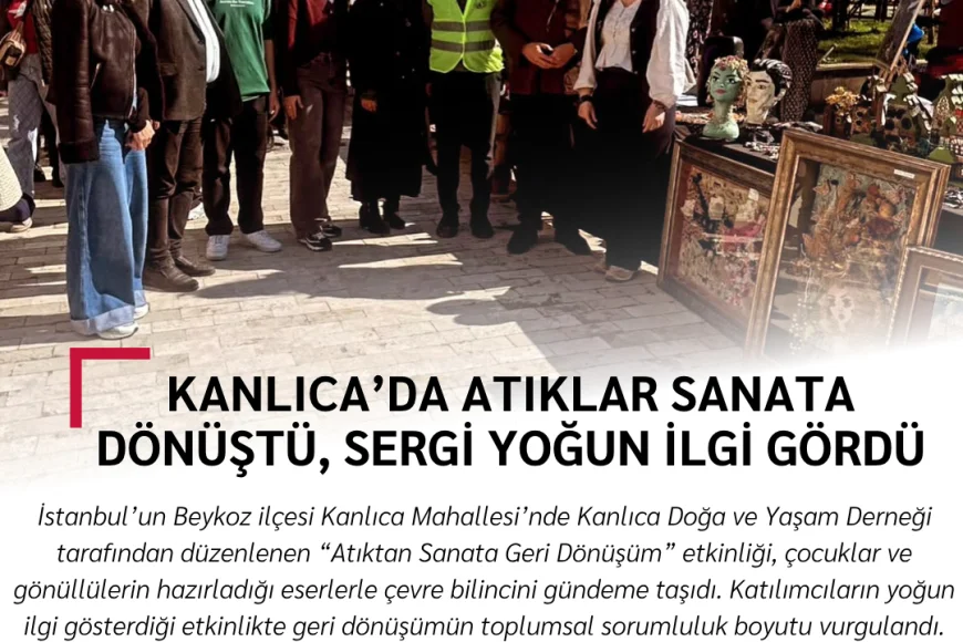 Kanlıca’da atıklar sanata dönüştü, sergi yoğun ilgi gördü