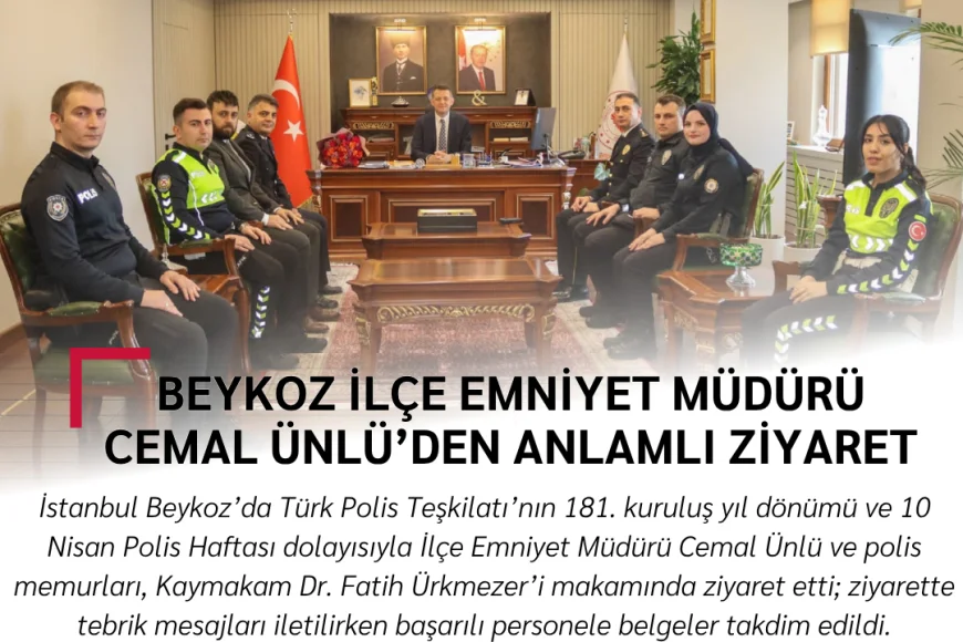 Beykoz İlçe Emniyet Müdürü Cemal Ünlü’den anlamlı ziyaret