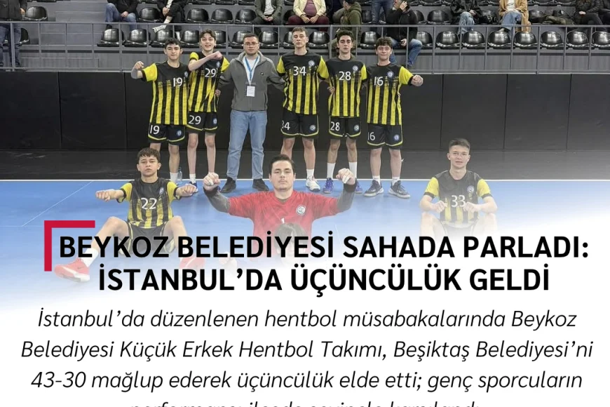 Beykoz Belediyesi sahada parladı: İstanbul’da üçüncülük geldi