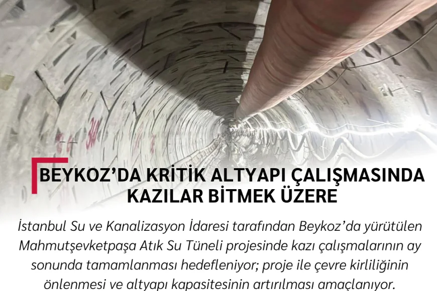 Beykoz’da kritik altyapı çalışmasında kazılar bitmek üzere