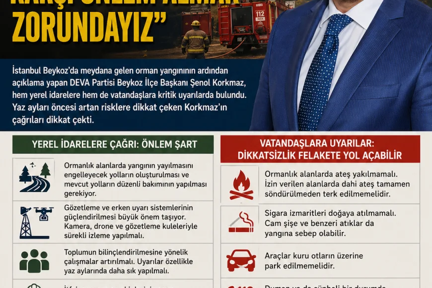 Beykoz’daki Yangın Sonrası Kritik Uyarı! Şenol Korkmaz: “Önlem Almazsak Felaket Kaçınılmaz”