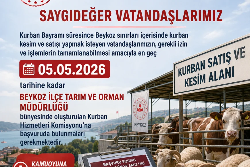 Kurban Satışı Yapacaklar Dikkat! Beykoz’da Son Gün Açıklandı