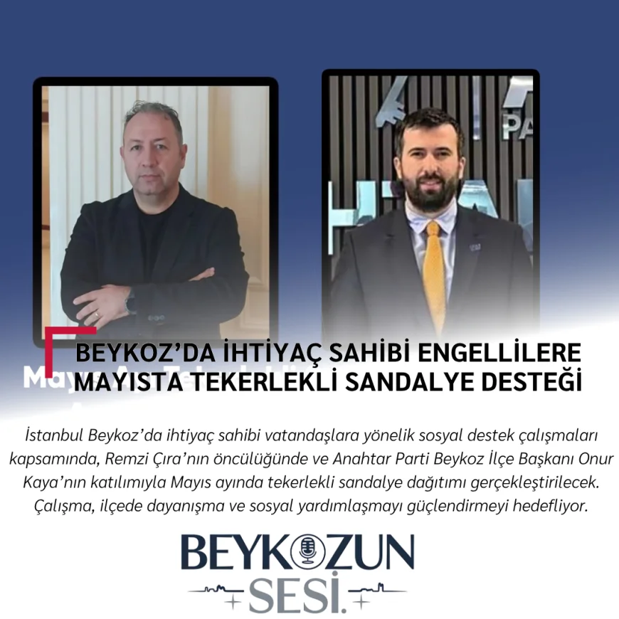 Beykoz’da ihtiyaç sahibi engellilere mayısta tekerlekli sandalye desteği