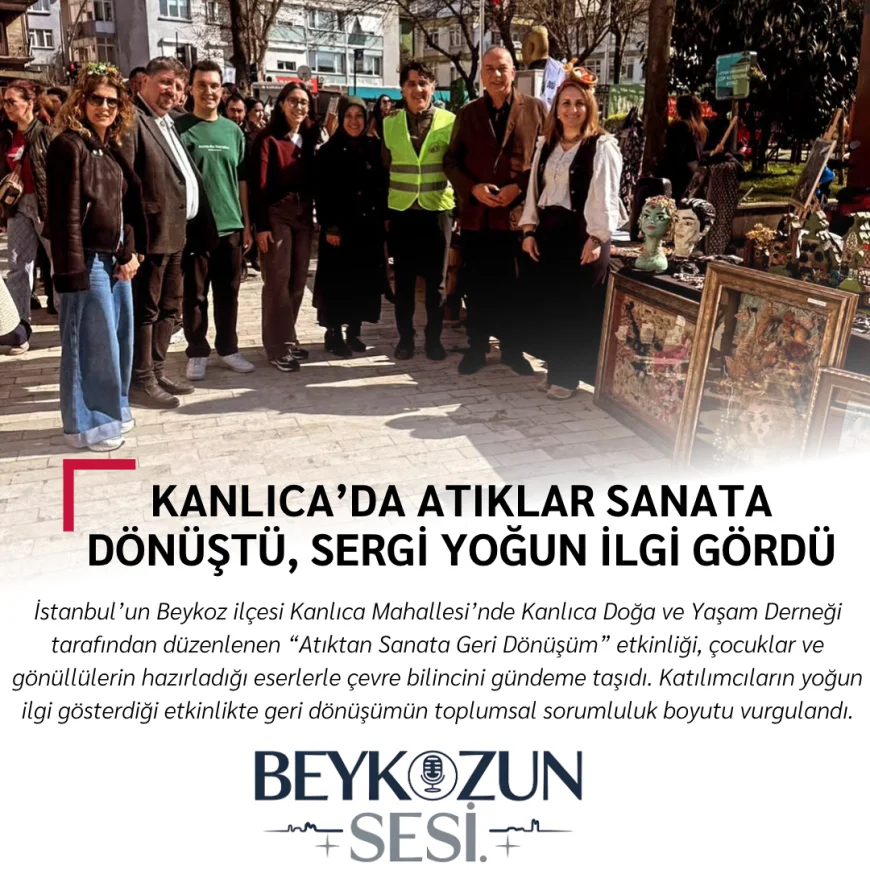 Kanlıca’da atıklar sanata dönüştü, sergi yoğun ilgi gördü