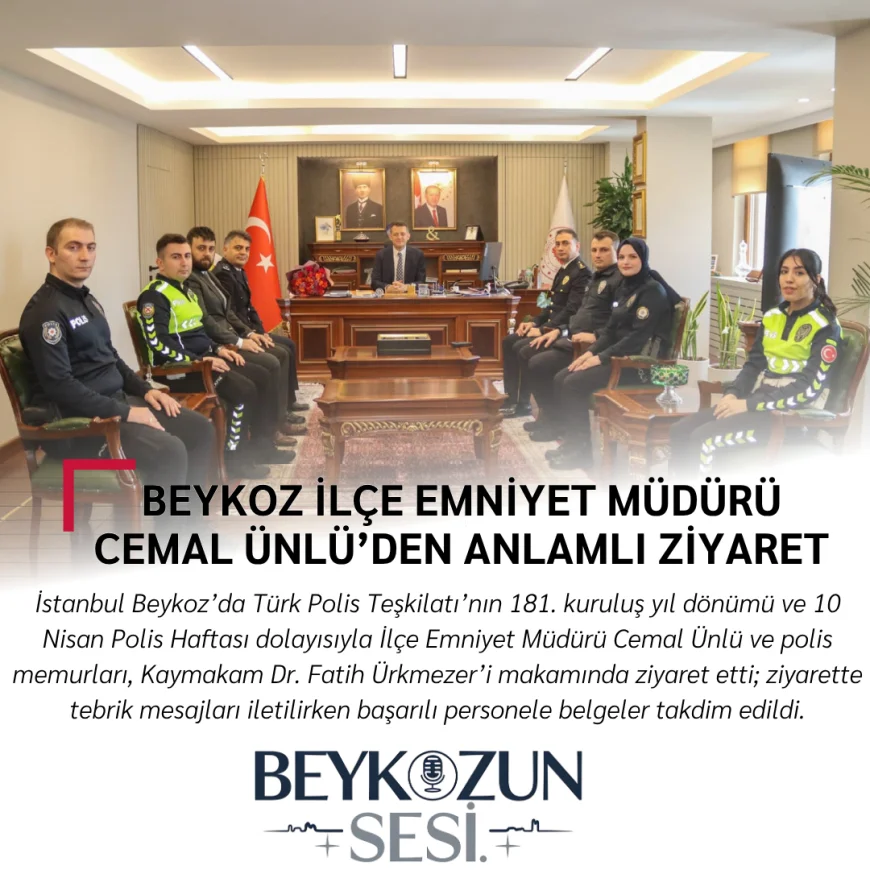 Beykoz İlçe Emniyet Müdürü Cemal Ünlü’den anlamlı ziyaret