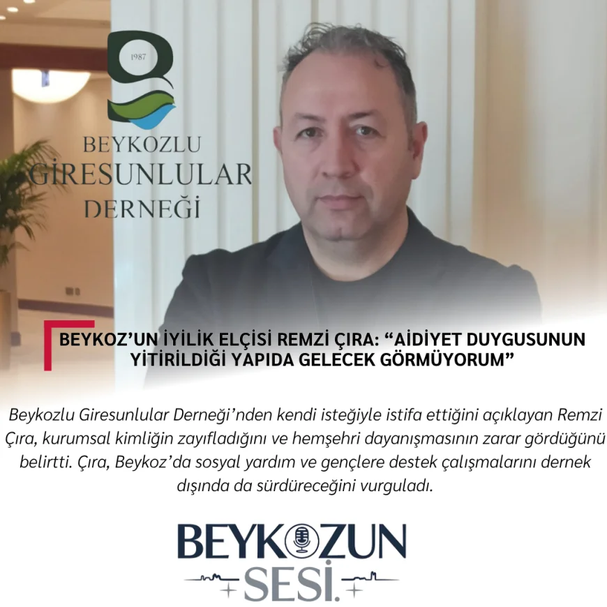 Beykoz’un İyilik Elçisi Remzi Çıra: “Aidiyet duygusunun yitirildiği yapıda gelecek görmüyorum”