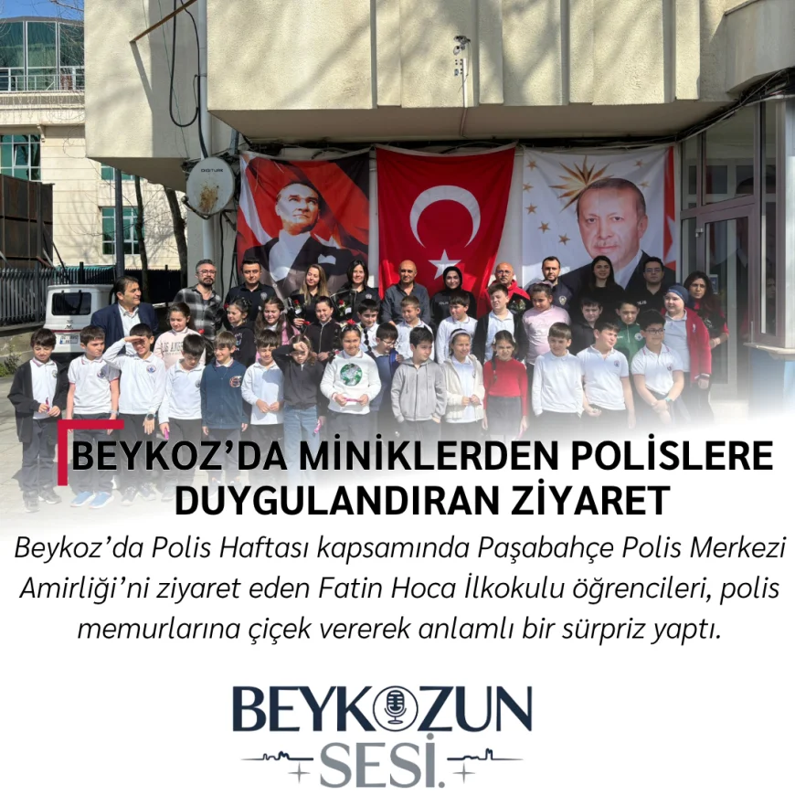Beykoz’da Miniklerden Polislere Duygulandıran Ziyaret