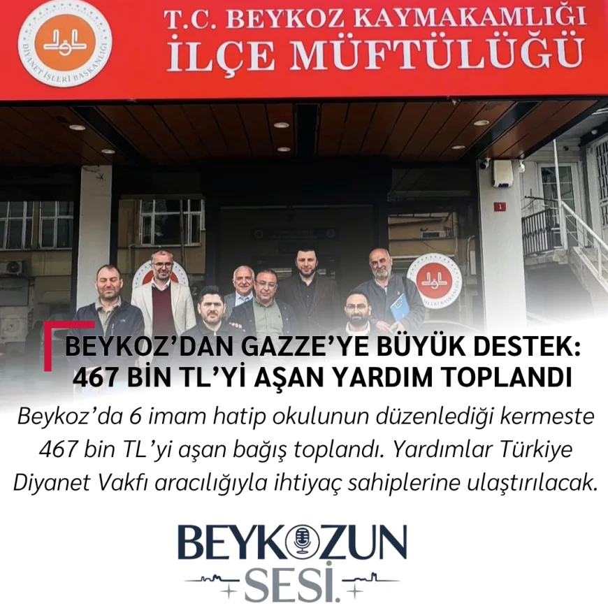 Beykoz’dan Gazze’ye Büyük Destek: 467 Bin TL’yi Aşan Yardım Toplandı