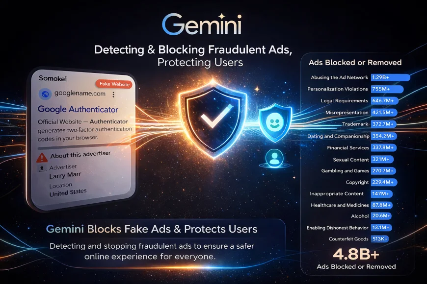 Google Gemini Devrede: 8,3 Milyar Zararlı Reklam Engellendi