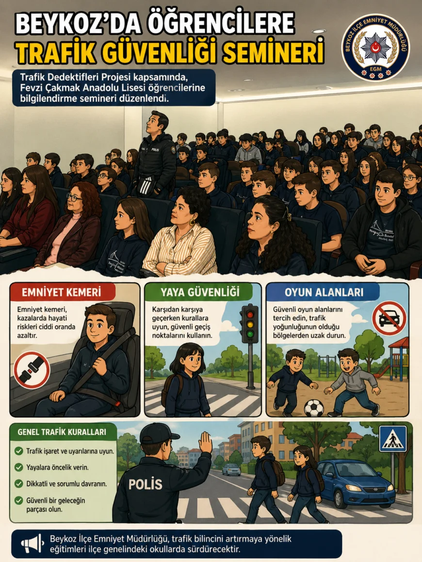 Beykoz’da Öğrencilere Hayat Kurtaran Eğitim! Trafik Dedektifleri Sahada