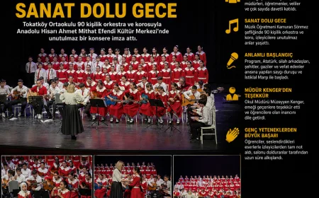 Tokatköy Ortaokulu’ndan Beykoz’da Sanat Gecesi 90 Kişilik Orkestra ve Koro Ayakta Alkışlandı