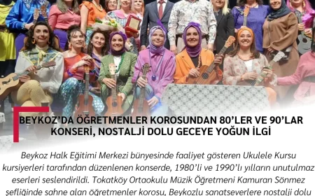 Beykoz’da Öğretmenler Korosundan 80’ler ve 90’lar Konseri, Nostalji Dolu Geceye Yoğun İlgi
