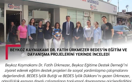 Beykoz Kaymakamı Dr. Fatih Ürkmezer BEDES’in eğitim ve dayanışma projelerini yerinde inceledi