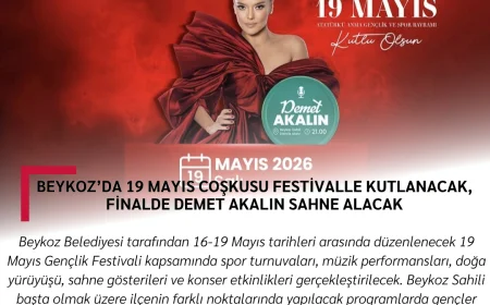 Beykoz’da 19 Mayıs coşkusu festivalle kutlanacak, finalde Demet Akalın sahne alacak
