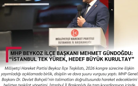 MHP Beykoz İlçe Başkanı Mehmet Gündoğdu: “İstanbul Tek Yürek, Hedef Büyük Kurultay”