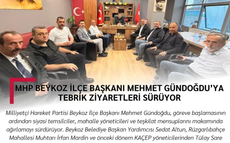 MHP Beykoz İlçe Başkanı Mehmet Gündoğdu’ya Tebrik Ziyaretleri Sürüyor
