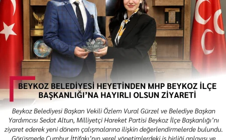 Beykoz Belediyesi Heyetinden MHP Beykoz İlçe Başkanlığı’na Hayırlı Olsun Ziyareti