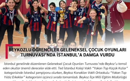 Beykozlu Öğrenciler Geleneksel Çocuk Oyunları Turnuvası’nda İstanbul’a Damga Vurdu