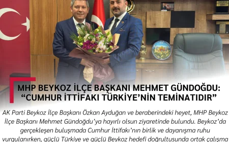 MHP Beykoz İlçe Başkanı Mehmet Gündoğdu: “Cumhur İttifakı Türkiye’nin Teminatıdır”