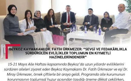 Beykoz Kaymakamı Dr. Fatih Ürkmezer: “Sevgi ve fedakârlıkla sürdürülen evlilikler toplumun en kıymetli hazinelerindendir”