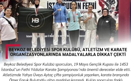 Beykoz Belediyesi Spor Kulübü, Atletizm ve Karate Organizasyonlarında Madalyalarla Dikkat Çekti