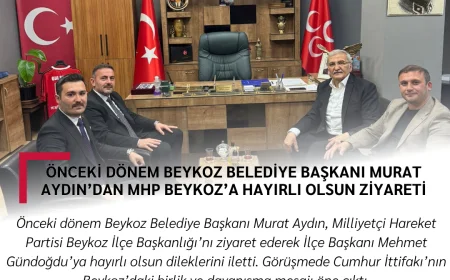 Önceki Dönem Beykoz Belediye Başkanı Murat Aydın’dan MHP Beykoz’a Hayırlı Olsun Ziyareti