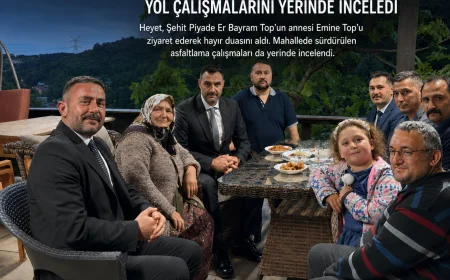 MHP Beykoz Teşkilatı Şehit Annesi Emine Top’u Ziyaret Etti, Yol Çalışmalarını Yerinde İnceledi