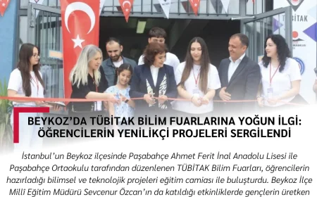 Beykoz’da TÜBİTAK Bilim Fuarlarına Yoğun İlgi: Öğrencilerin Yenilikçi Projeleri Sergilendi