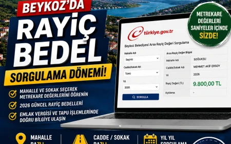 Beykoz’da Rayiç Bedel Sorgulama Dönemi: e-Devlet Üzerinden Sokağınızın Değerini Öğrenebilirsiniz