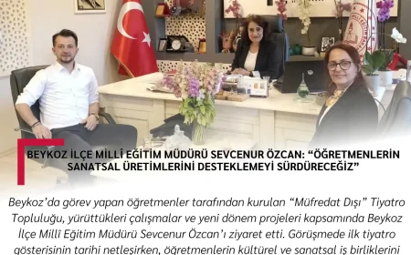 Beykoz İlçe Millî Eğitim Müdürü Sevcenur Özcan: “Öğretmenlerin sanatsal üretimlerini desteklemeyi sürdüreceğiz”