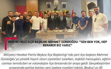 MHP Beykoz İlçe Başkanı Mehmet Gündoğdu: “Sen ben yok, hep beraber biz varız”