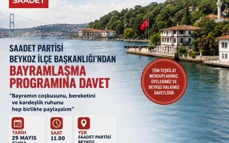 Saadet Partisi Beykoz İlçe Başkanlığı’ndan Kurban Bayramı Buluşmasına Davet