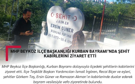 MHP Beykoz İlçe Başkanlığı Kurban Bayramı’nda Şehit Kabirlerini Ziyaret Etti
