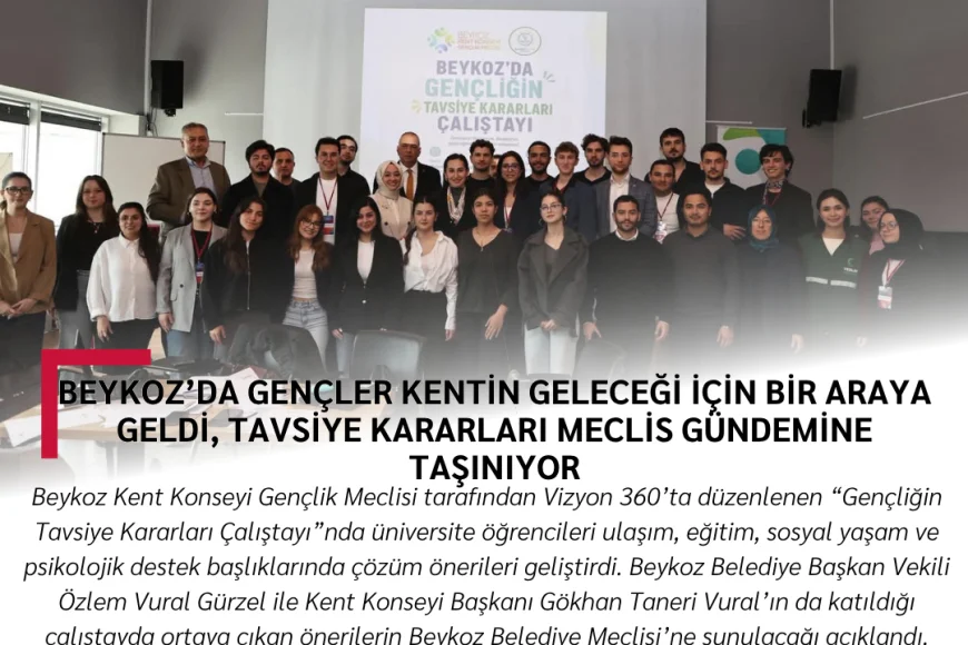 Beykoz’da Gençler Kentin Geleceği İçin Bir Araya Geldi, Tavsiye Kararları Meclis Gündemine Taşınıyor