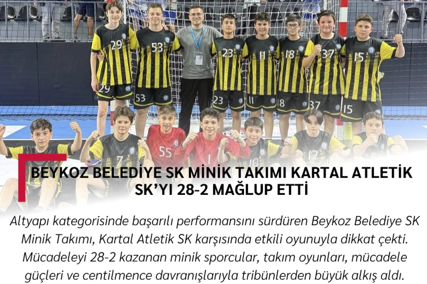 Beykoz Belediye SK Minik Takımı Kartal Atletik SK’yı 28-2 Mağlup Etti