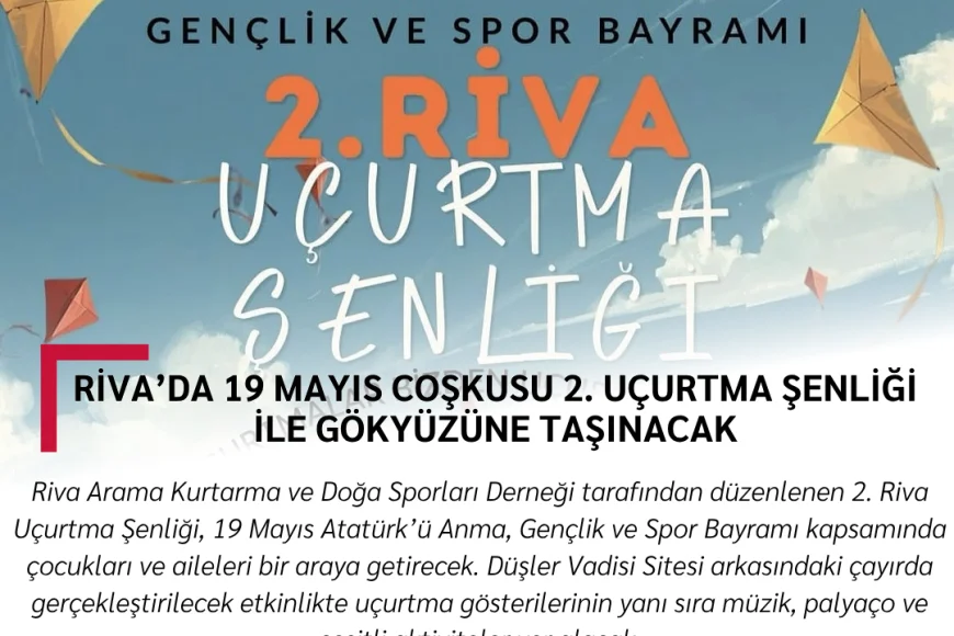 Riva’da 19 Mayıs coşkusu 2. Uçurtma Şenliği ile gökyüzüne taşınacak