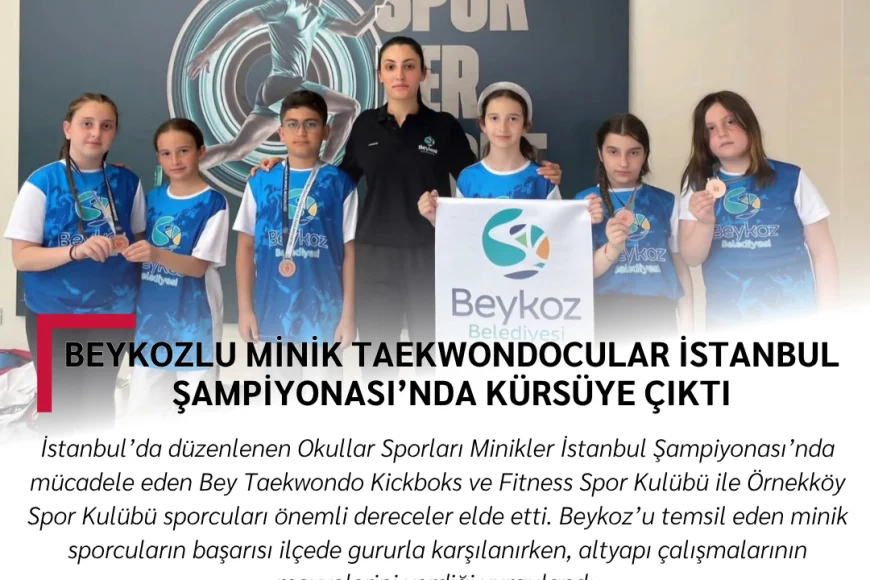 Beykozlu Minik Taekwondocular İstanbul Şampiyonası’nda Kürsüye Çıktı