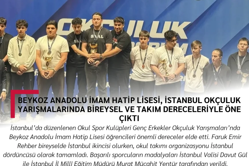 Beykoz Anadolu İmam Hatip Lisesi, İstanbul Okçuluk Yarışmalarında Bireysel ve Takım Dereceleriyle Öne Çıktı