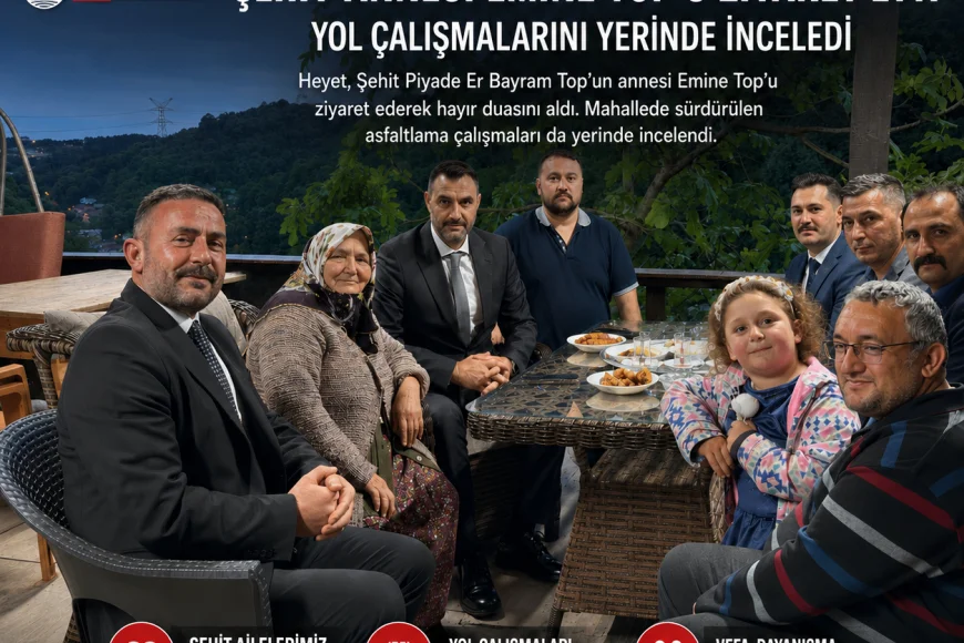 MHP Beykoz Teşkilatı Şehit Annesi Emine Top’u Ziyaret Etti, Yol Çalışmalarını Yerinde İnceledi