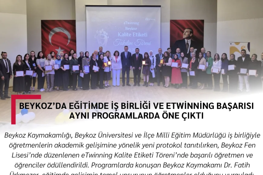 Beykoz’da Eğitimde İş Birliği ve eTwinning Başarısı Aynı Programlarda Öne Çıktı