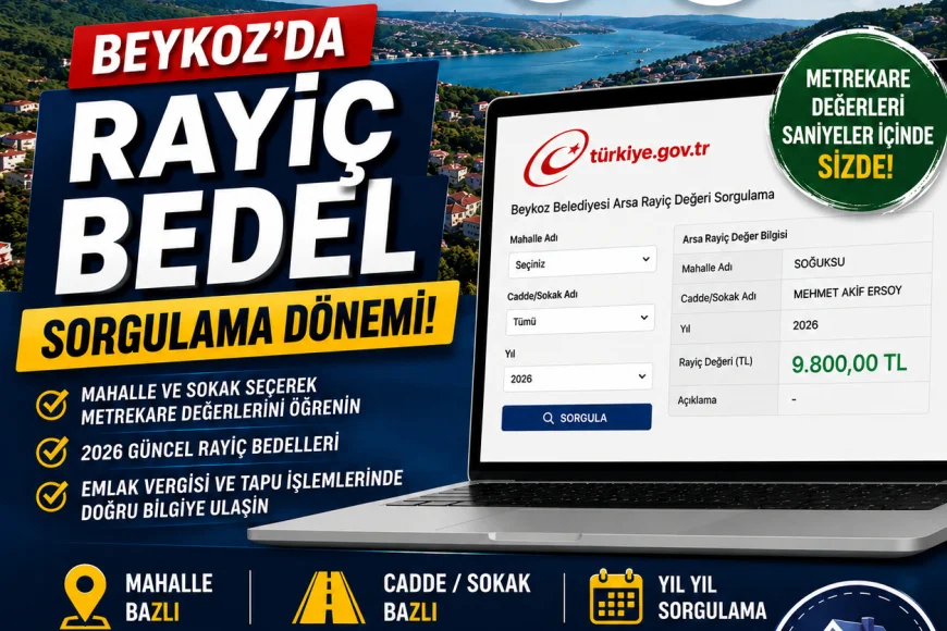 Beykoz’da Rayiç Bedel Sorgulama Dönemi: e-Devlet Üzerinden Sokağınızın Değerini Öğrenebilirsiniz