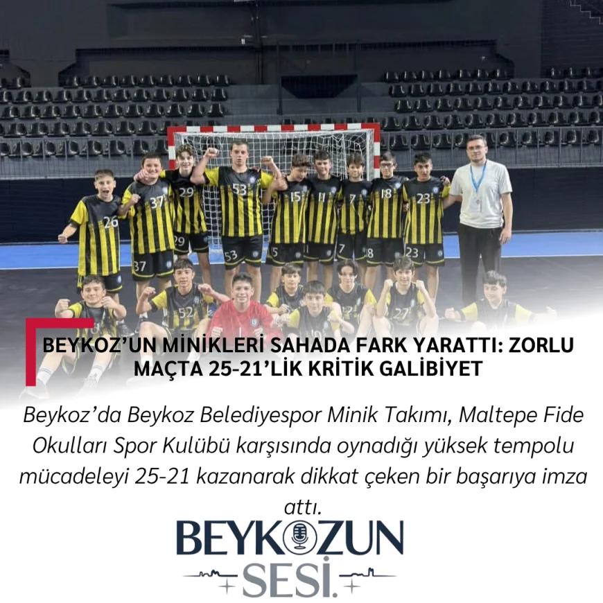 Beykoz’un Minikleri Sahada Fark Yarattı: Zorlu Maçta 25-21’lik Kritik Galibiyet