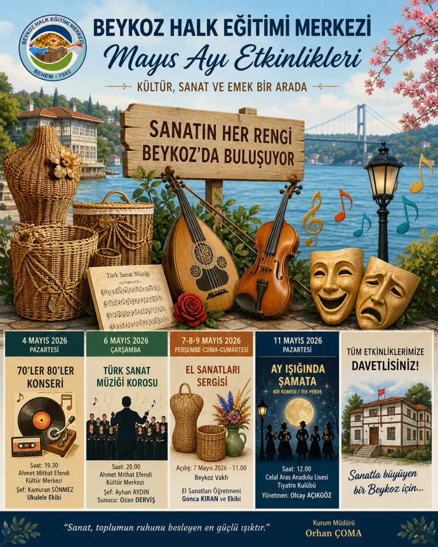 Beykoz’da Mayıs Ayı Kültür Sanatla Dolu: Konser, Sergi ve Tiyatro Programı Başlıyor