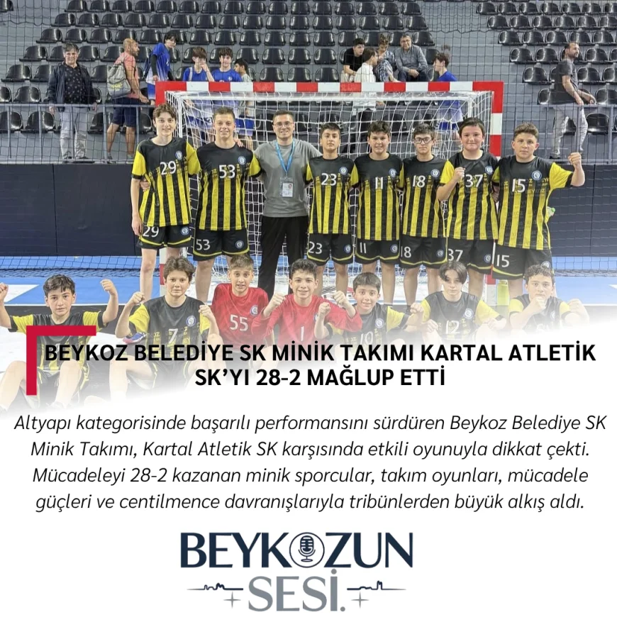 Beykoz Belediye SK Minik Takımı Kartal Atletik SK’yı 28-2 Mağlup Etti