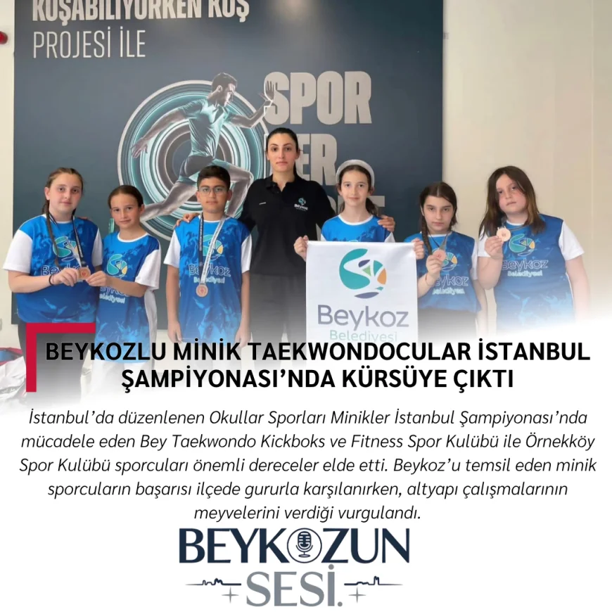 Beykozlu Minik Taekwondocular İstanbul Şampiyonası’nda Kürsüye Çıktı
