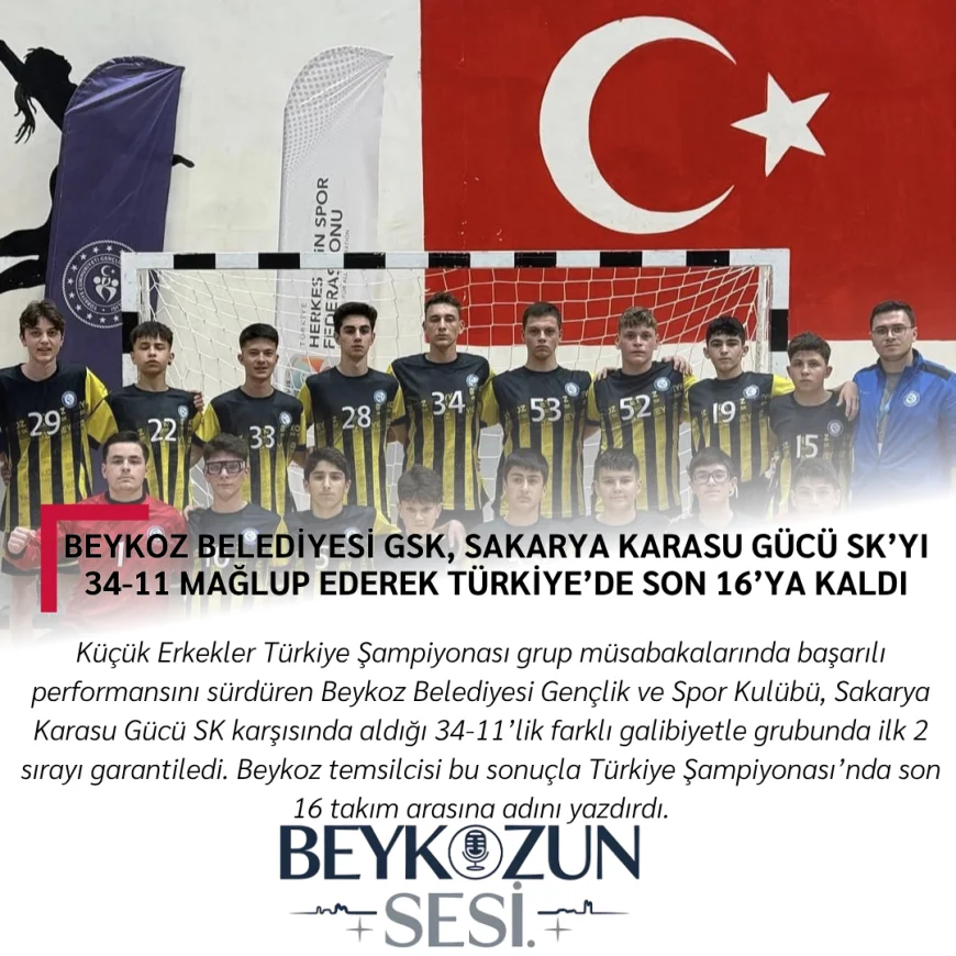 Beykoz Belediyesi GSK, Sakarya Karasu Gücü SK’yı 34-11 Mağlup Ederek Türkiye’de Son 16’ya Kaldı